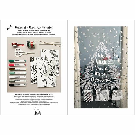 Window Chalk Art Templates 3-delig Classical Christmas FSC Mix