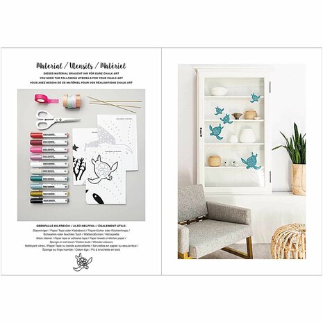 Window Chalk Art Templates 3-delig Mermaid FSC Mix