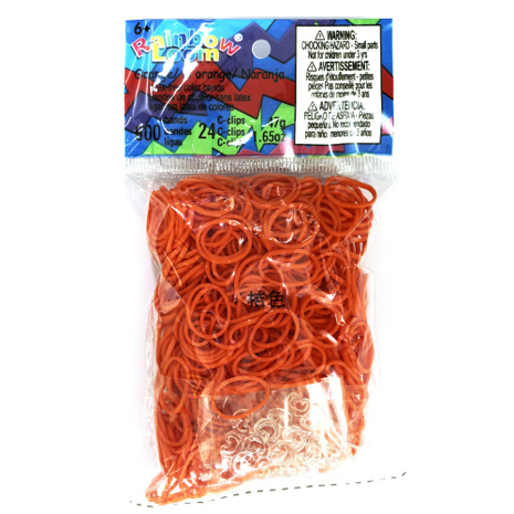 Rainbow Loom oranje opaque 600 stuks