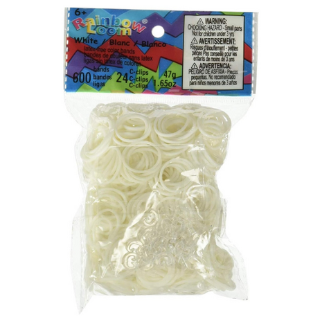 Rainbow Loom wit opaque 600 stuks