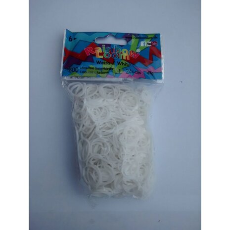 Rainbow Loom wit opaque 600 stuks
