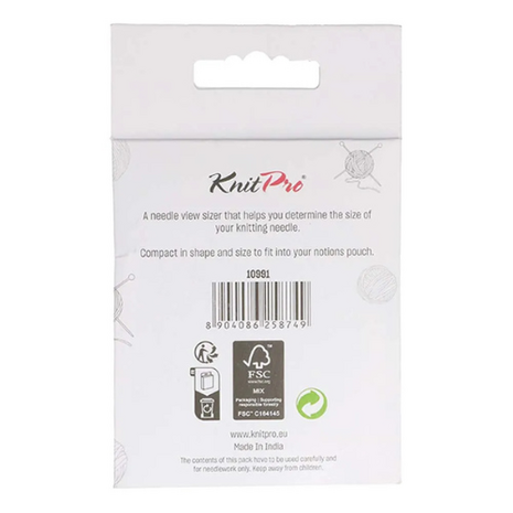 KnitPro breinaaldmeter rond ecru