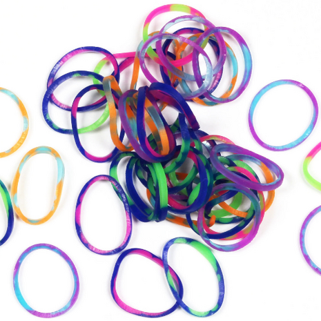 Rainbow Loom mix tie-dye jelly 600 stuks