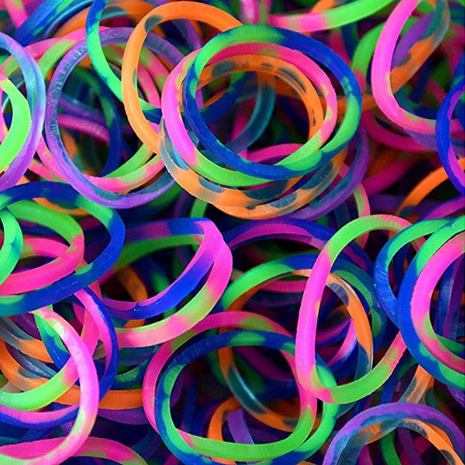 Rainbow Loom mix tie-dye jelly 600 stuks