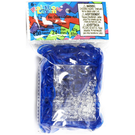 Rainbow Loom ocean blue jelly 600 stuks