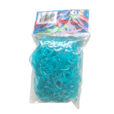 Rainbow Loom turquoise jelly 600 stuks