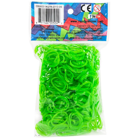 Rainbow Loom lime green jelly 600 stuks