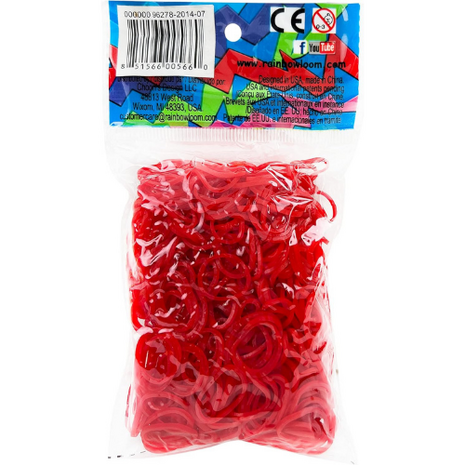 Rainbow Loom red jelly 600 stuks