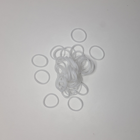 Rainbow Loom rmetallic wit 300 stuks