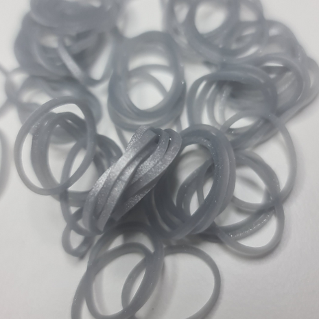 Rainbow Loom rmetallic zilver 300 stuks