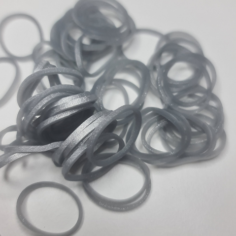 Rainbow Loom rmetallic zilver 300 stuks