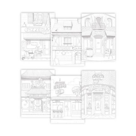 Odelia kleurboek volwassenen - thema shopfronts