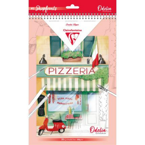 Odelia kleurboek volwassenen - thema shopfronts