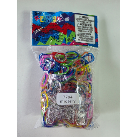 Rainbow Loom mix jelly 600 stuks