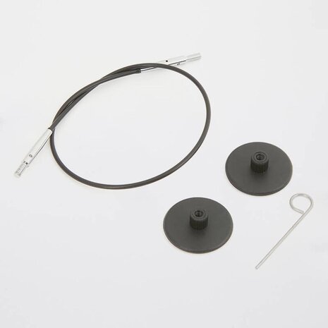 KnitPro Kabel met connector 60cm zwart