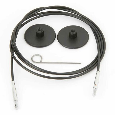 KnitPro Kabel met connector 100cm zwart