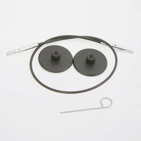 KnitPro Kabel met connector 100cm zwart