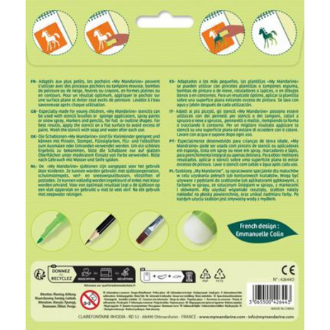 Set van 6 sjablonen - Paard