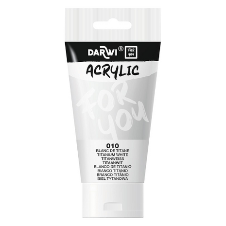 Darwi For You Acrylverf 75 ml in tube titaniumwit