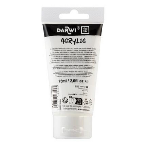 Darwi For You Acrylverf 75 ml in tube titaniumwit