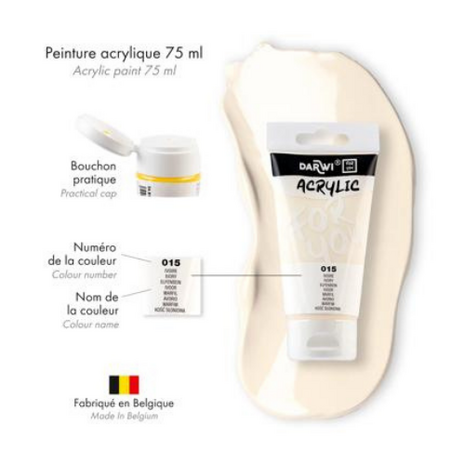Darwi For You acrylverf 75 ml in tube ivoorwit