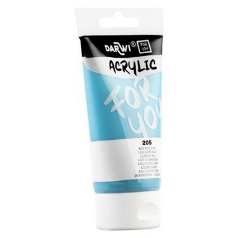 Darwi For You acrylverf 75 ml in tube licht azuurblauw