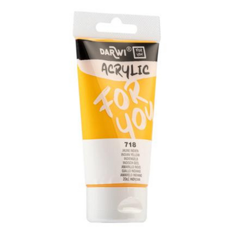 Darwi For You acrylverf 75 ml in tube Indisch geel