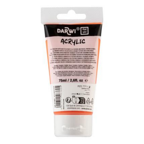 Darwi For You acrylverf 75 ml in tube pyrrolo vermiljoen