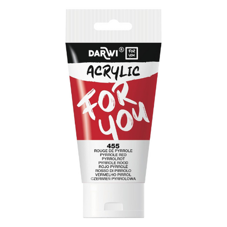 Darwi For You acrylverf 75 ml in tube pyrolle rood