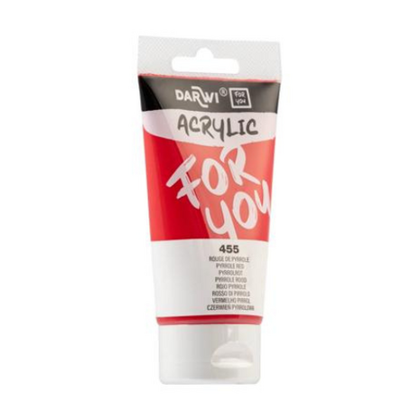 Darwi For You acrylverf 75 ml in tube pyrolle rood
