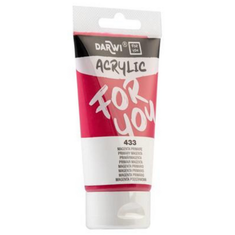 Darwi For You acrylverf 75 ml in tube primair magenta