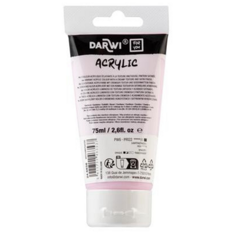 Darwi For You acrylverf 75 ml in tube quinacridone roze