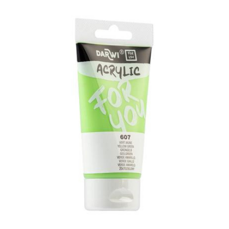 Darwi For You acrylverf 75 ml in tube geelgroen