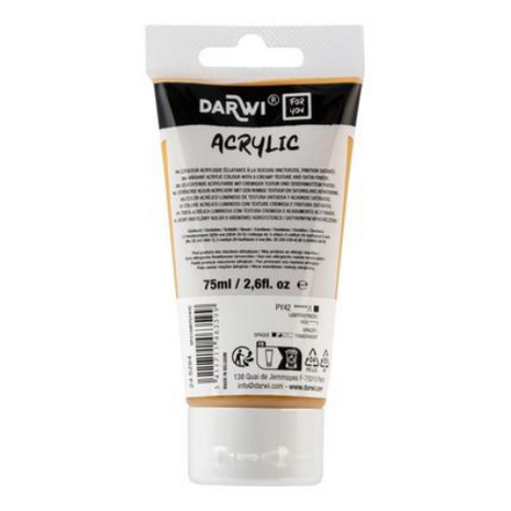 Darwi For You acrylverf 75 ml in tube okergeel