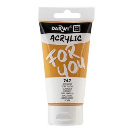 Darwi For You acrylverf 75 ml in tube okergeel