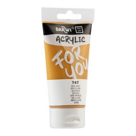 Darwi For You acrylverf 75 ml in tube okergeel