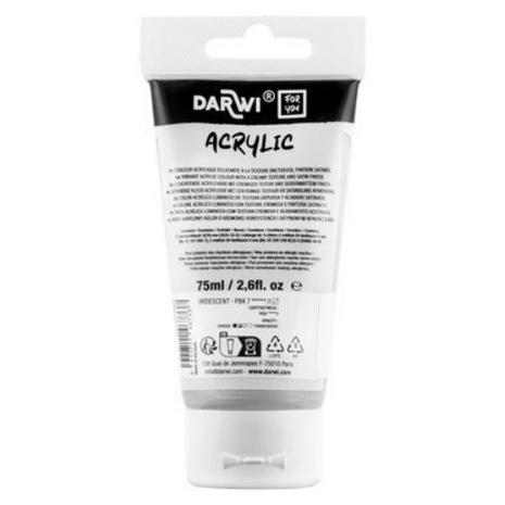 Darwi For You acrylverf 75 ml in tube metallic zilver