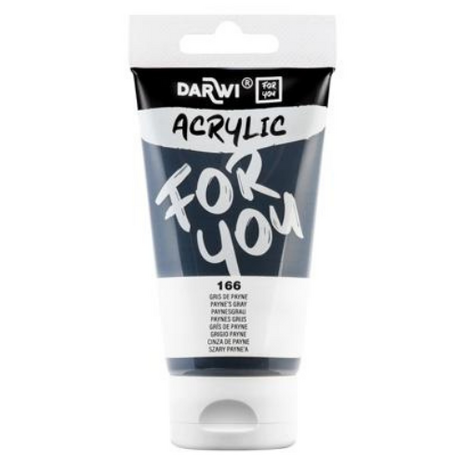 Darwi For You acrylverf 75 ml in tube paynes grijs