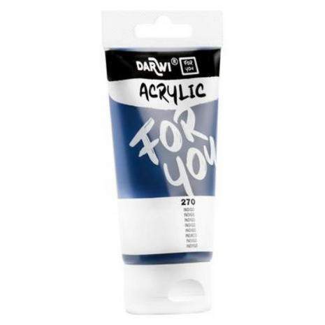 Darwi For You acrylverf 75 ml in tube indigo blauw
