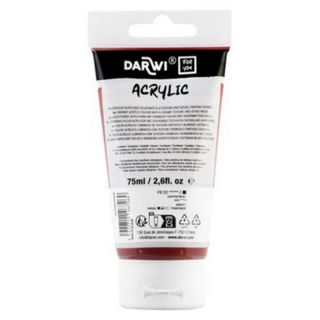 Darwi For You acrylverf 75 ml in tube Engels rood