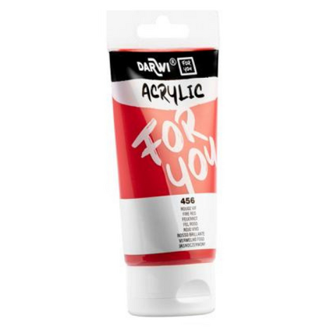 Darwi For You acrylverf 75 ml in tube fel rood