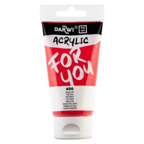 Darwi For You acrylverf 75 ml in tube fel rood