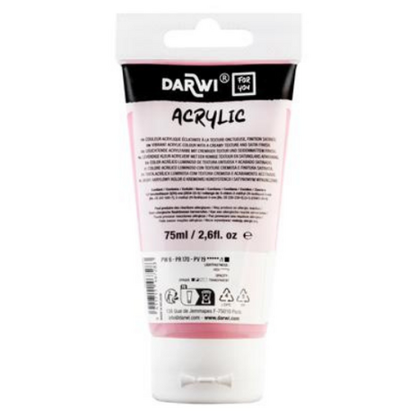 Darwi For You acrylverf 75 ml in tube Engels roze