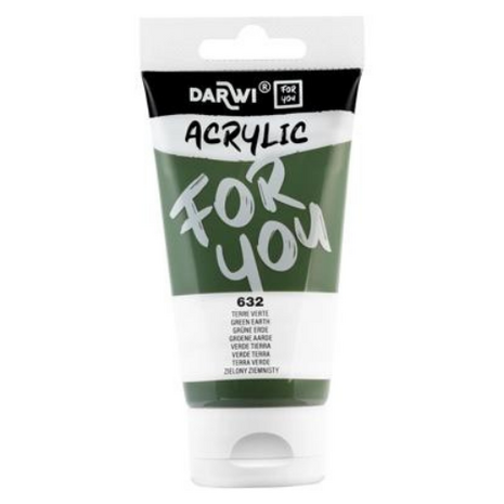 Darwi For You acrylverf 75 ml in tube groene aarde