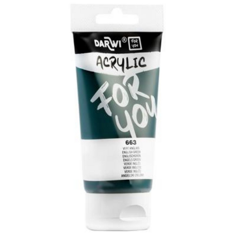 Darwi For You acrylverf 75 ml in tube Engels groen