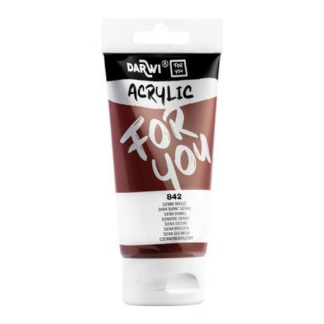 Darwi For You acrylverf 75 ml in tube donkere sienna