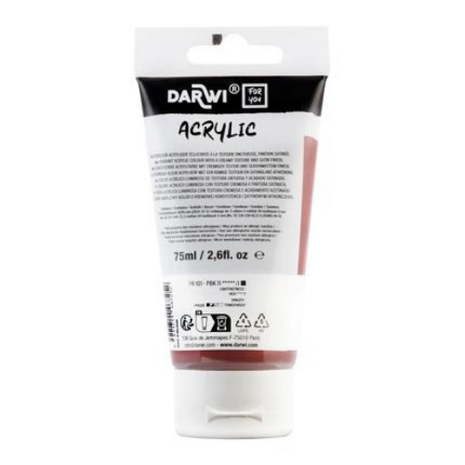 Darwi For You acrylverf 75 ml in tube donkere sienna