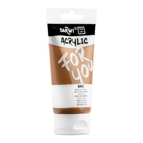 Darwi For You acrylverf 75 ml in tube licht siennabruin