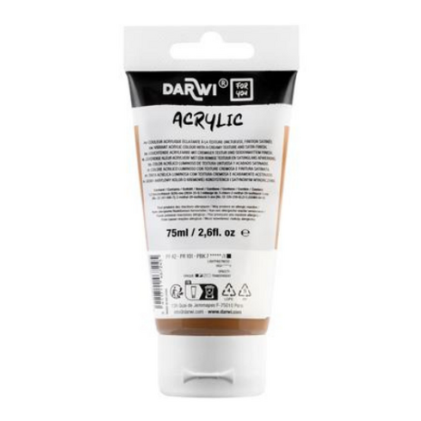 Darwi For You acrylverf 75 ml in tube licht siennabruin