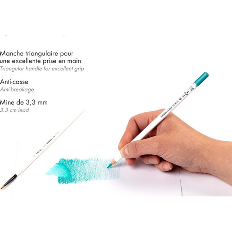 Darwi For You aquarel kleurpotloden set van 12 Kleuren